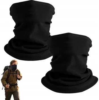 Nákrčník Nákrčník zimní 2 v 1 zateplený na krk, černý, univerzální velikost