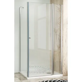 WellMall Sprchová zástěna 140x90, obdélníková, čirá, chrom (95+50/90) - ALFA LINE COMBI, skladem