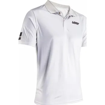 cyklistický dres LEATT Cyklistické triko s krátkým rukávem - POLO TEAM SHORT - bílá 2XL