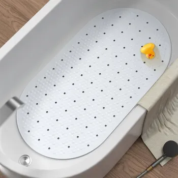 PROTISKLUZOVÁ KOUPELNOVÁ PODLOŽKA DO VANY PŘÍSAVKY PVC 68x38 cm