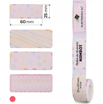 Speciální papír Samolepicí štítky, termální samolepky pro tiskárnu Niimbot D101, 25x60 mm