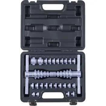 Sada nářadí Sada pro lisování ložisek VEVOR, 25dílná, sada nástrojů pro natahování ložisek a těsnění s pouzdry a klíči, sada nástrojů pro natahování pouzder, sada nástrojů pro demontáž a montáž těsnění z hliníkové slitiny s úložným pouzdrem