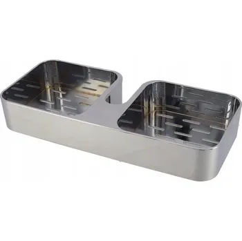 Obraz Policka na tyč DO KOUPELNY do sprchy Stříbrná