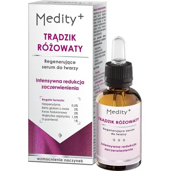 Pleťové sérum Medity+ Regenerační sérum na obličej Růžovka (Rosacea) 30 ml