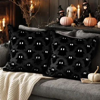 Povlečení POVLEČENÍ NA POLŠTÁŘE VÁNOČNÍ POVLEČENÍ DEKORATIVNÍ X2 45x45cm 2ks