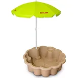 Pískoviště květina EKO se slunečníkem béžové DOLONI