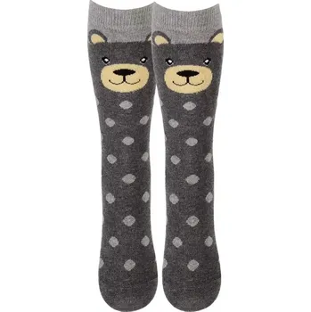 Dámské punčochy Dětské podkolenky Medvídek - 27-29 / tmavě šedá