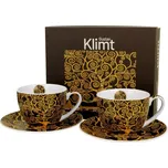 Strom života Brown – sada 2 šálků na cappuccino