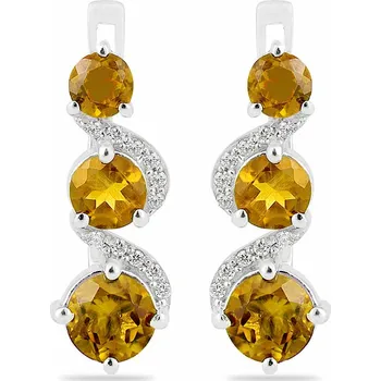 Náušnice Náušnice stříbrné s broušenými nanozultanity a zirkony Ag 925 010906 ZUL 2,1 cm, 4,9 g