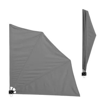 Paraván Boční zástěna, ochrana proti slunci, větru a soukromí, šedá, 140 x 140 cm - B PROGARDEN