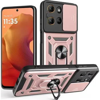 Pouzdro na mobilní telefon Kryt Motorola Moto G15 / G15 Power Techsuit CamShield Pro rose gold