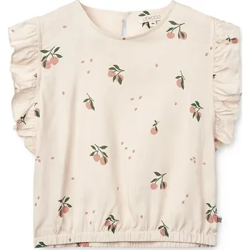 Dětský top Liewood Emery Printed Viscose Top béžová barva, LW19838 01X, vel. 116