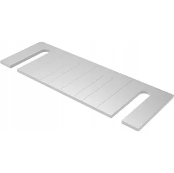 Zábradlí ODVODŇOVACÍ ŽLAB / LIŠTA S OKRAJEM TYPU F, HORNÍ VÝVOD, OCEL AISI 304, SATÉNOVÝ POVRCH