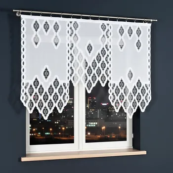 Záclona Dekorační oblouková krátká záclona na žabky OTTO 160 bílá 160x120 cm MyBestHome