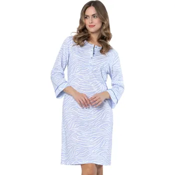 Dámská noční košile Dámská noční košile Donna 1656 LEVEZA – Pohodlí a styl Barva/Velikost: modrá / XXL