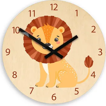 Hodiny Dětské nástěnné hodiny Ami Lev 30 cm vícebarevné