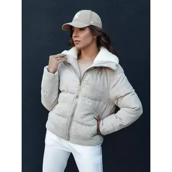 Dámská zimní bunda DSTREET TRENDYGLAM TY4358 BÉŽOVÁ XL