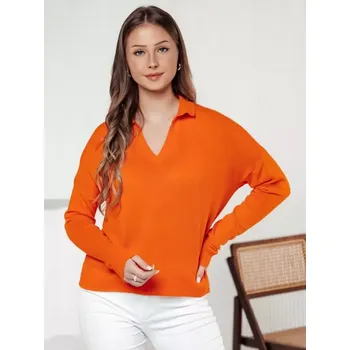 Dámský svetr Dámský svetr DSTREET MY2414 ORANŽOVÁ unisize