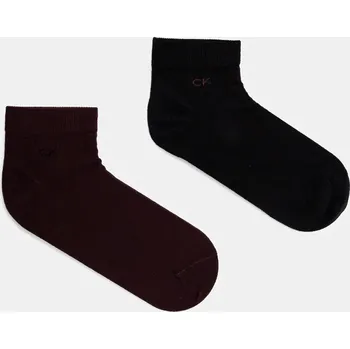 Pánské ponožky Ponožky Calvin Klein 2-pack pánské, vínová barva 701218706.NOS 93A, vel. 39/42