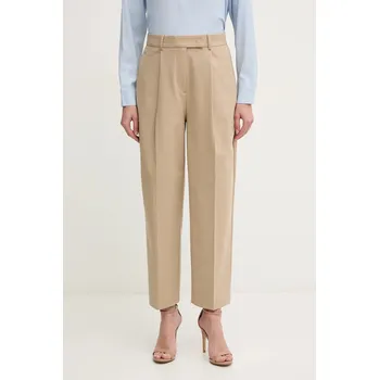 Dámské kalhoty Kalhoty Tommy Hilfiger WW0WW44793 béžová 80X, vel. 36