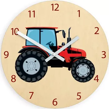 Hodiny Dětské nástěnné hodiny Ami Traktor 30 cm vícebarevné