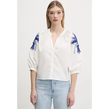 Pánské oblečení Bavlněná košile Desigual CRATOS 25SWBW03 bílá 00X, vel. XS