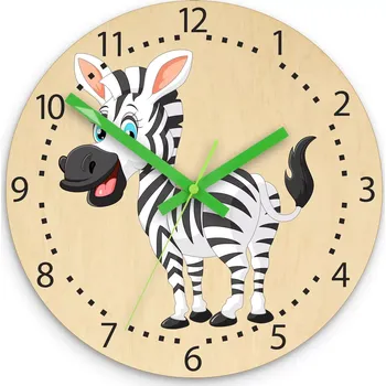 Hodiny Dětské nástěnné hodiny Ami Zebra 30 cm vícebarevné