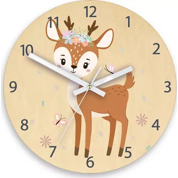 Hodiny Dětské nástěnné hodiny Ami Jelínek s květy 30 cm vícebarevné