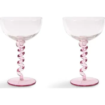 Sklenice Sada sklenic na víno &k amsterdam 200 ml 2-pack 344.03 růžová 30X