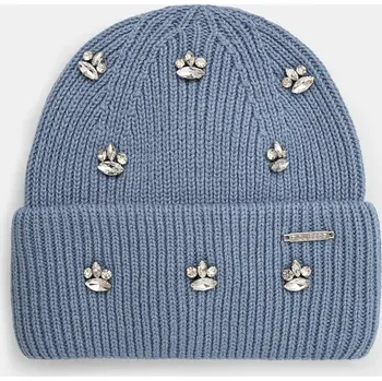 Čepice Čepice z vlněné směsi Guess modrá barva, AW5198 POL01 AW5198.POL01 55X, vel. ONE SIZE