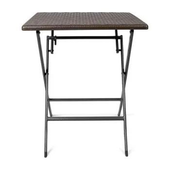 Zahradní stůl Zahradní stůl PA-8984, skládací stůl, odkládací stolek, hnědý, 61,5 x 61,5 x 72,5 cm - B Park Alley