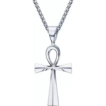 Přívěsek Impress Jewelry Přívěsek z chirurgické oceli kříž života Stříbrný