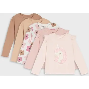 Sinsay - Bavlněná košilka s potiskem 5 pack - vícebarevná - 697DY-MLC - 697DY-MLC-140