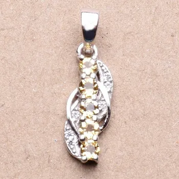 Přívěsek Přívěsek stříbrný s broušenými citríny a zirkony Ag 925 010250 CT 1,6 cm, 1,4 g