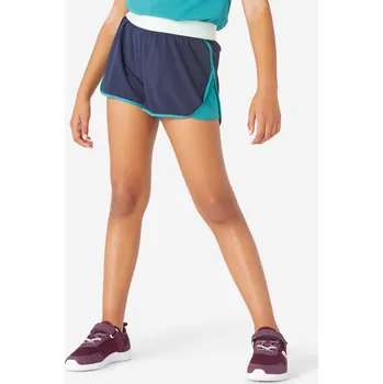 Dětská móda DOMYOS Dětské kraťasy 2v1 12 LET MODRÁ|ZELENÁ