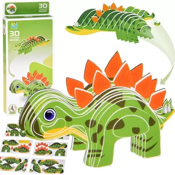 3D puzzle Puzzle 3D kartonový model – dinosaurus stegosaurus DIY