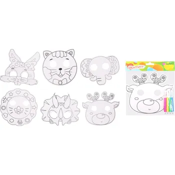 kreativní sada wiky Kreativní set W026535 22,5x20,5 cm maska + 4ks fix + provázek 310121