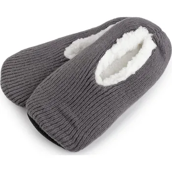 Dámské noční prádlo Pánská zimní domácí obuv s protiskluzem - 23 (vel. 43-46) šedá