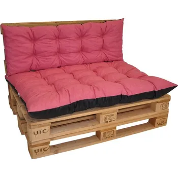 Podsedák Polstry na paletový nábytek sada Basic - látka malinový melír