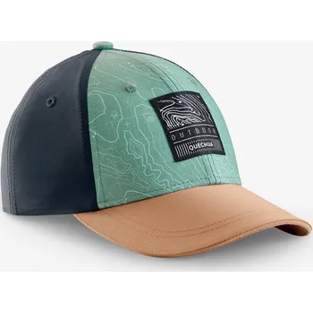 Kšiltovka QUECHUA Dětská kšiltovka 7–15 let MH 100 KAŠTANOVÁ|ZELENÁ
