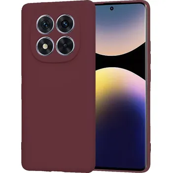 Pouzdro na mobilní telefon Kryt Xiaomi Redmi Note 14 Pro 5G / Poco X7, Techsuit SoftFlex - plum red