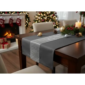 ubrus Ubrus - běhoun na stůl SIMON šedá 40x140 cm Mybesthome