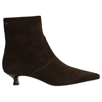 Dámská obuv Hnědé Kotníkové Boty Na Nízkém Podpatku Se Špičatou Špičkou Wojas 5534762 40