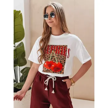 Dámské tričko Dámské triko DSTREET WISONKA RY2876 BÍLÁ L/XL