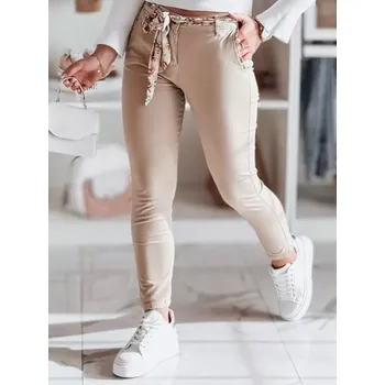 Dámské kalhoty Dámské kalhoty DSTREET ROSSALI UY2536 BÉŽOVÁ L