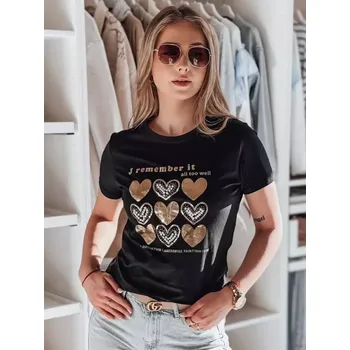 Dámské tričko Dámské triko DSTREET LOVETIK RY2734 ČERNÁ S/M