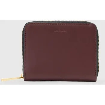 Peněženka Kožená peněženka AllSaints LENA HEX dámská, černá barva, W130XC 92X, vel. ONE SIZE