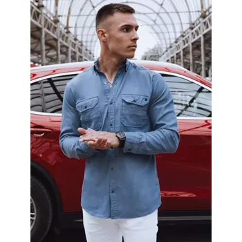 Pánská košile Pánská košile DSTREET DX2581 MODRÁ XL
