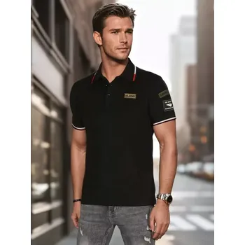 Pánské tričko Pánské polo triko DSTREET PX0632 ČERNÁ XXL