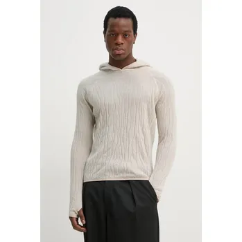 Pánský svetr Vlněný svetr Heliot Emil SS25.M.07.070.ST18 béžová 08X, vel. M